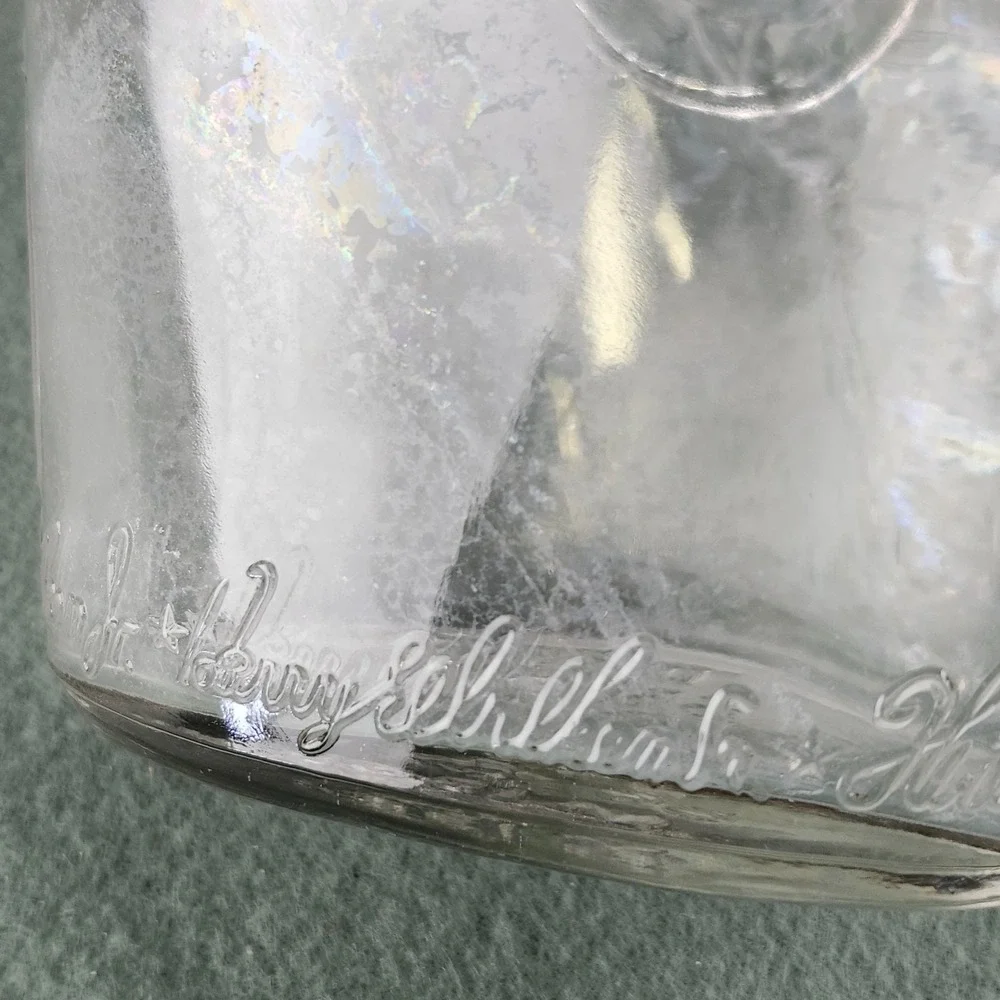 Vintage‎ 1950's Harry Wilken & Family Distillery Embossed Empty Whiskey Bottle